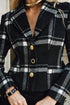 COMMENSE - Plaid Wool Blend Blazer