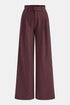 COMMENSE | Asymmetric Waistband Pinstripe Wide-Leg Pants (XL)