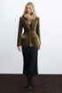COMMENSE - Velvet Single Button Blazer (M)