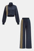 COMMENSE | Quadruple Stripe Sweatshirt and Pants Set (M)