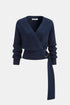 COMMENSE-Metal Ring Knit Wrap Cardigan