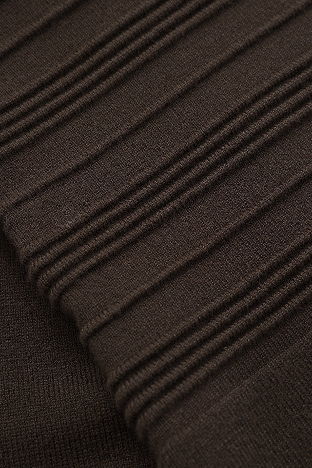 COMMENSE - Cinched Waist Knit Shirt Dress (XL)