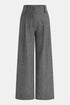 COMMENSE-Belted Herringbone Wide-Leg Pants (XS)