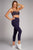 BAMBOO-3/4 High Waisted Legging Navy (O/S)