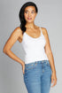 BAMOO- Lace Trim Tank White (O/S)