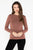 BAMBOO- Crew Neck Top Chestnut (O/S)