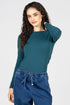 BAMBOO- Crew Neck Top Teal (O/S)