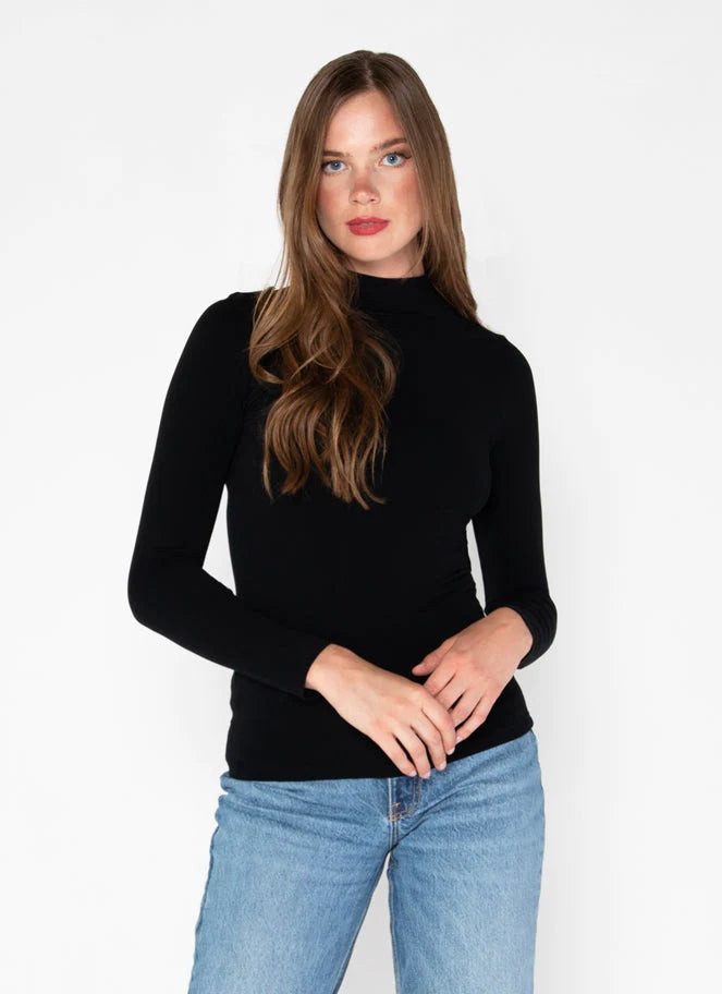 C'EST MOI  Bamboo Mock Neck Top