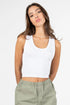 Bamboo Rib Deep Scoop Neck Tank