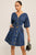COMMENSE | Pocketed Belted Denim Dress