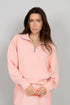 Mailyn Soft Knit Half Zip Sweater - Dusty Peach