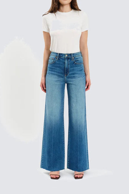 Far Out High Rise Wide Leg Jean in New Indigo