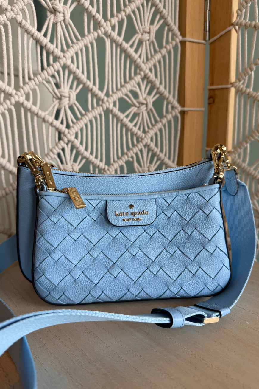 KATE SPADE Woven Leather Crossbody 3 in 1 Handbag