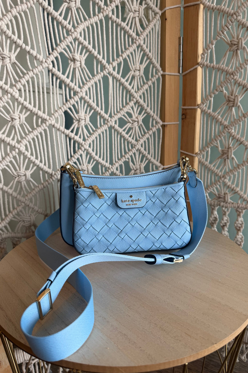 KATE SPADE Woven Leather Crossbody 3 in 1 Handbag