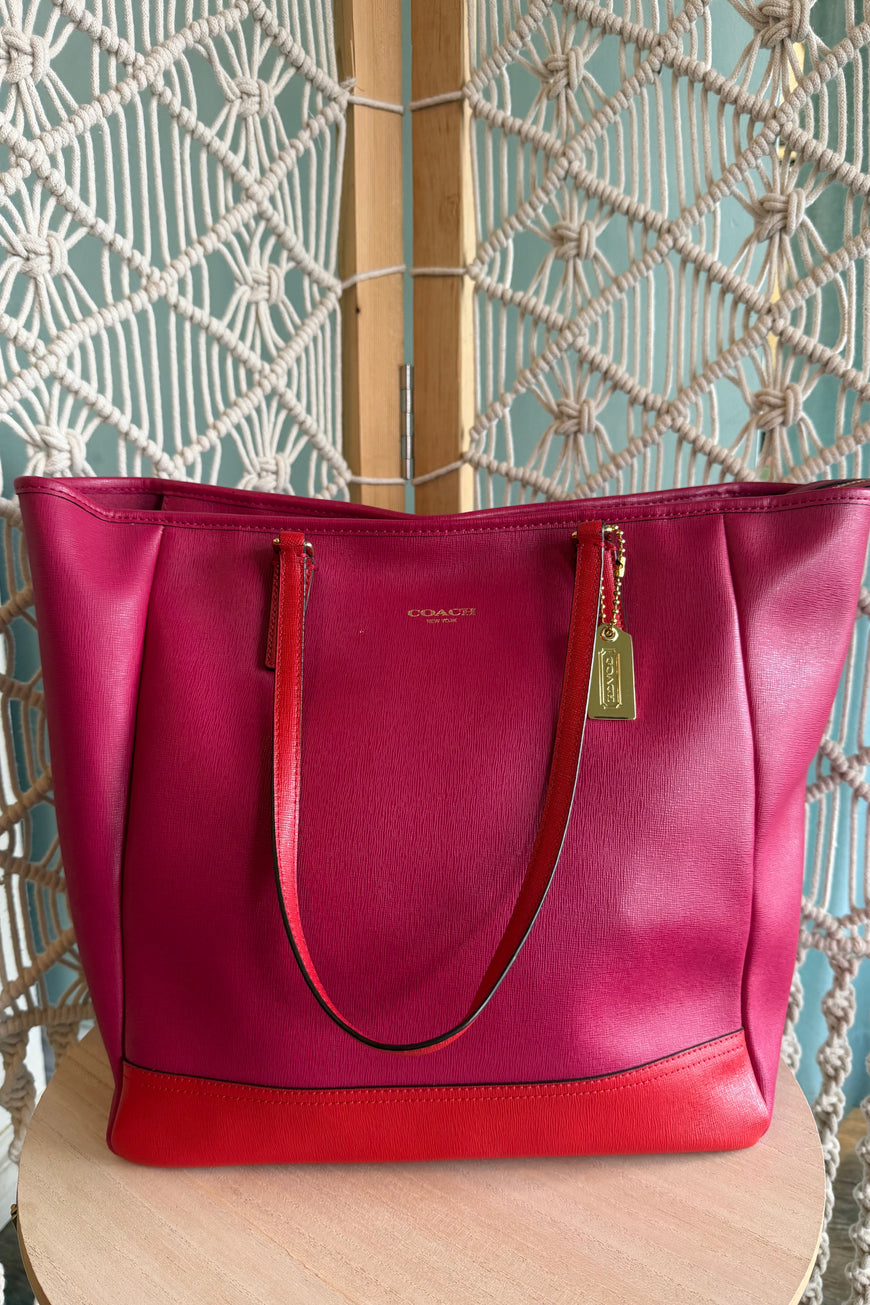 COACH Cranberry Tote Bag
