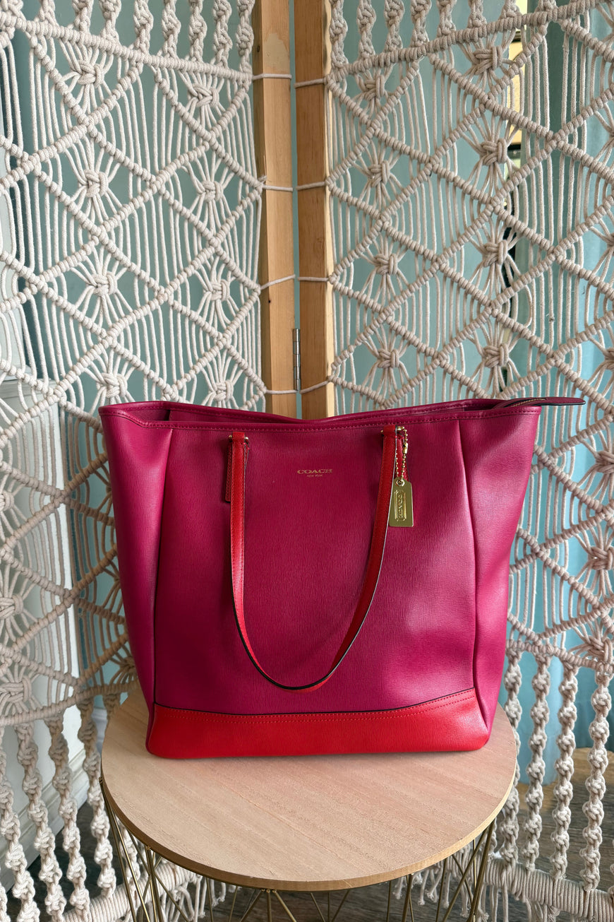 COACH Cranberry Tote Bag