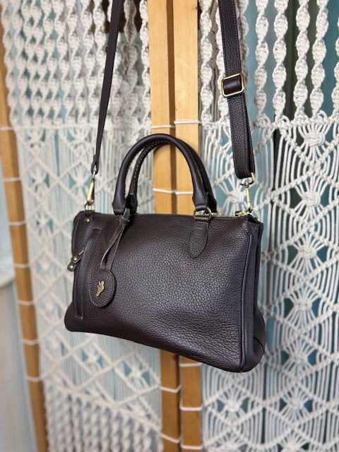 ROOTS Brown Leather Handbag