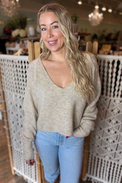 BABATON- V-NK Alpaca Sweater (S)