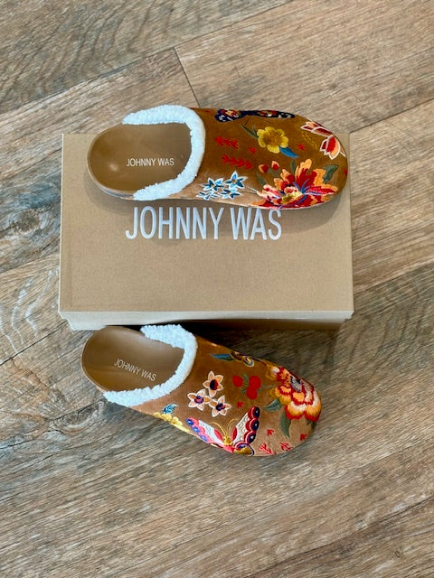 JOHNNY WAS-NWT Embroidered Suede Slides (9)