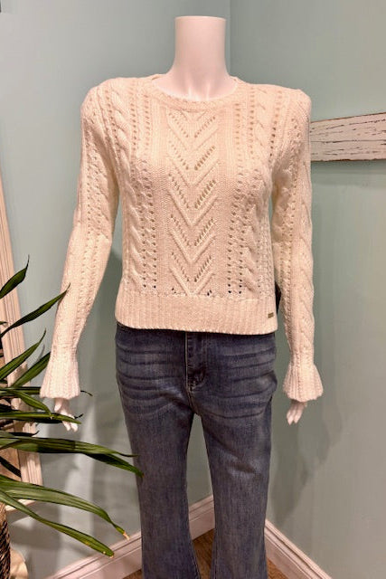 L'AGENCE- Sweater with Shoulder Pads (M/L)