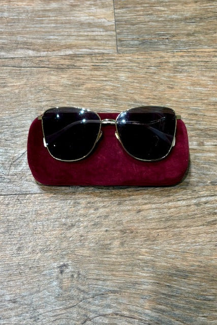 GUCCI-Gold Frame Sunglasses