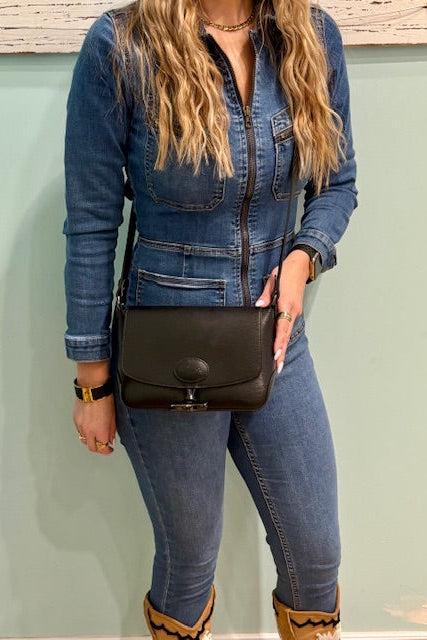 LONGCHAMP- Leather Crossbody Handbag