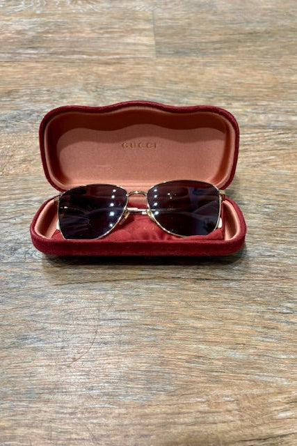 GUCCI-Gold Frame Sunglasses