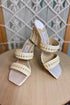 JIMMY CHOO- Sacoria 85 Pearls Wedges (37.5)