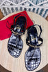 CHRISTIAN LOUBOUTIN- MJ Croc Effect Sandals NEW! (37.5)