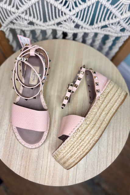 VALENTINO-Rock Stud Platform Sandals (35)