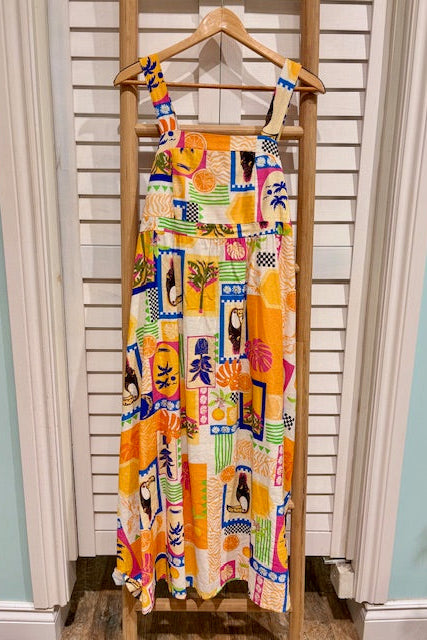 SPIGHEDI LINO- Printed Linen Dress (XL)