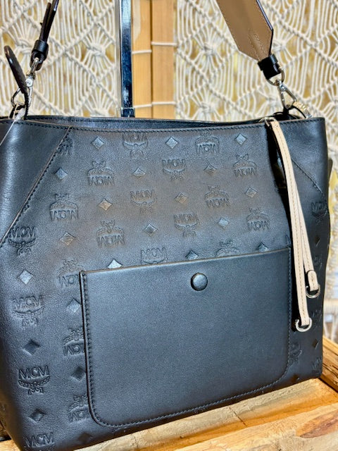 MCM Embossed Monogram Handbag