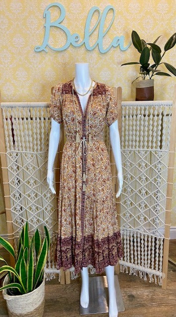 Spell & The Gypsy- Floral Maxi Dress (size S fits 6-8)
