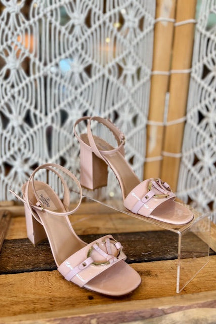 VALENTINO Nude Block Heels (38.5)