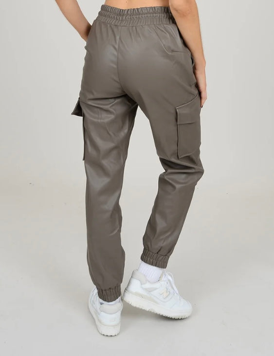 RD Style - Vegan Leather Cargo Joggers