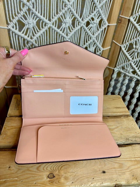 Coach Flowers Wristlet Wallet - NWT!