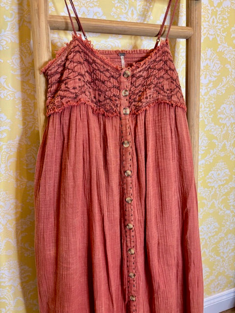 FREE PEOPLE Rust Maxi Dress (M)