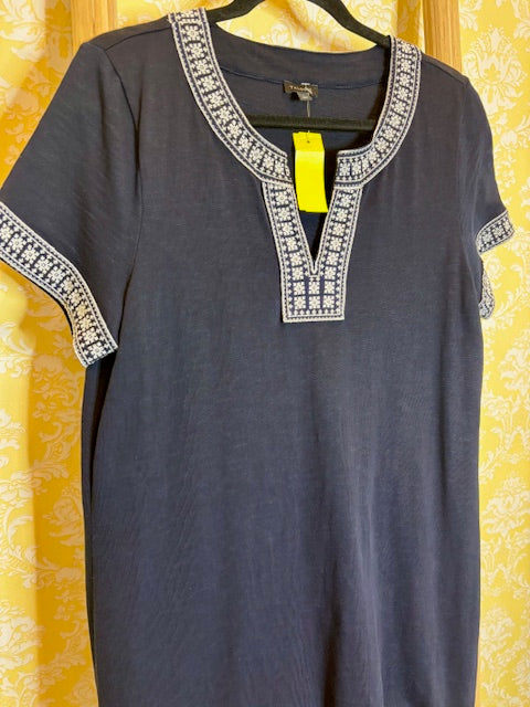 TALBOTS- Cotton/ Embroidery Dress (L)