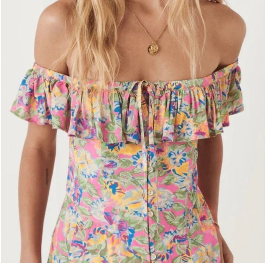 SPELL- Floral Maxi Dress (M- fits small)