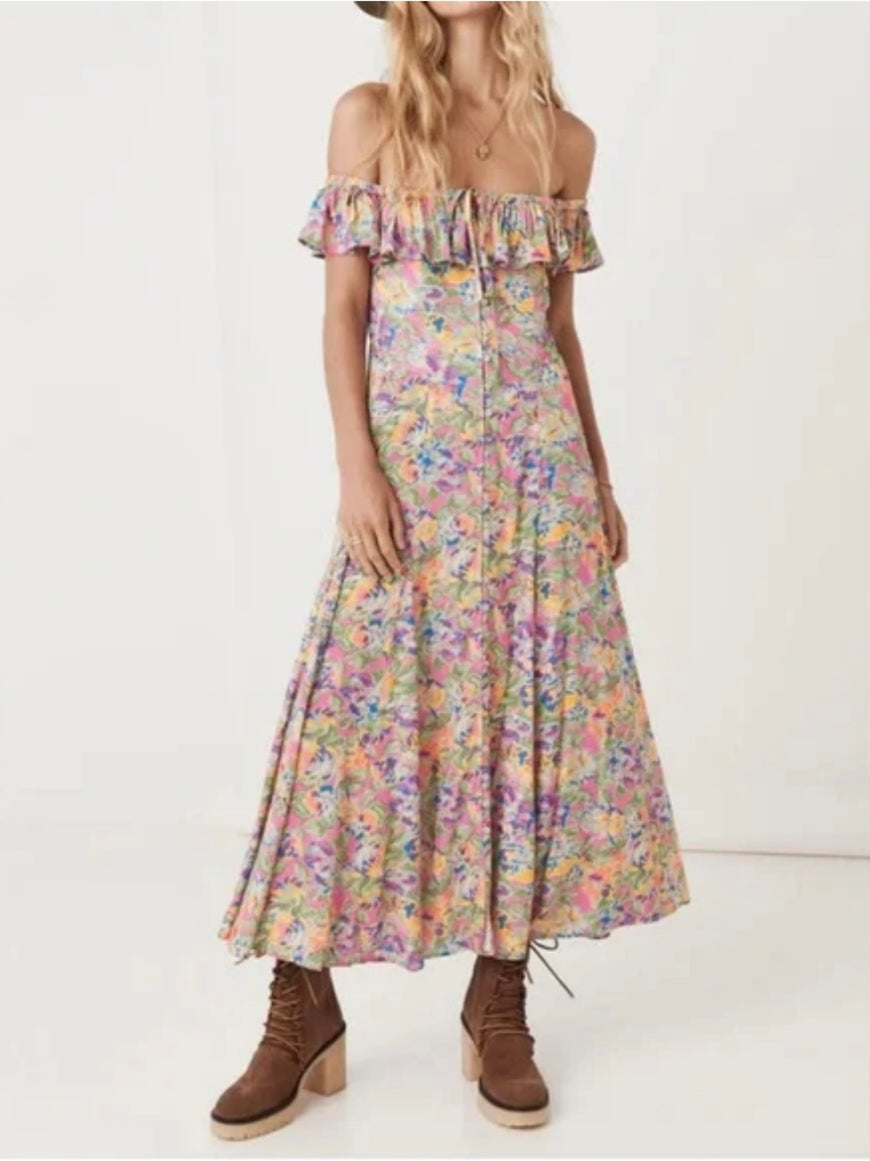 SPELL- Floral Maxi Dress (M- fits small)
