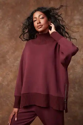 Katelyn Scuba/Knit Sweater