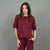 RD Tess Soft Knit Tee in Oxblood