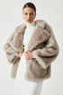 COMMENSE | Oversized Collared Faux Fur Coat (S)