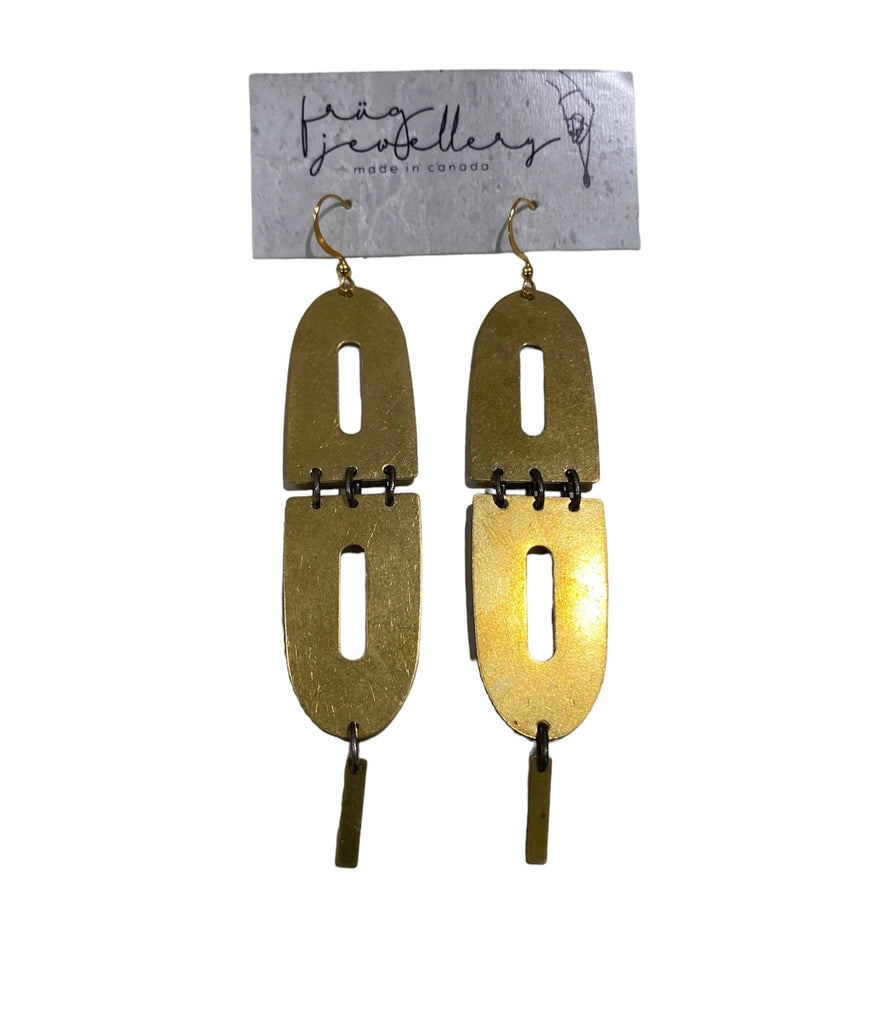 FRUG Vintage Brass Dangle Earrings