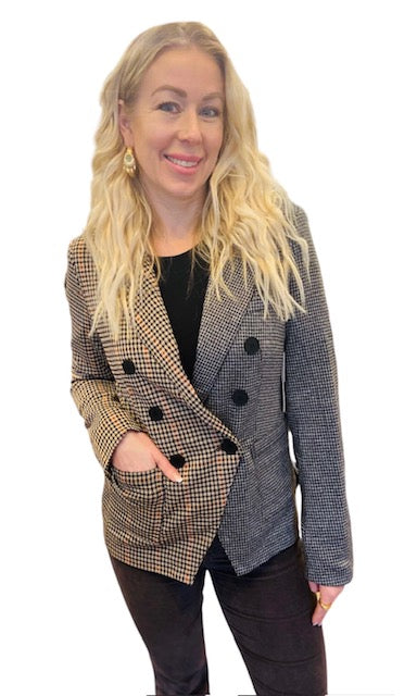 RD Mixed Plaid Blazer