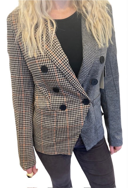 RD Mixed Plaid Blazer