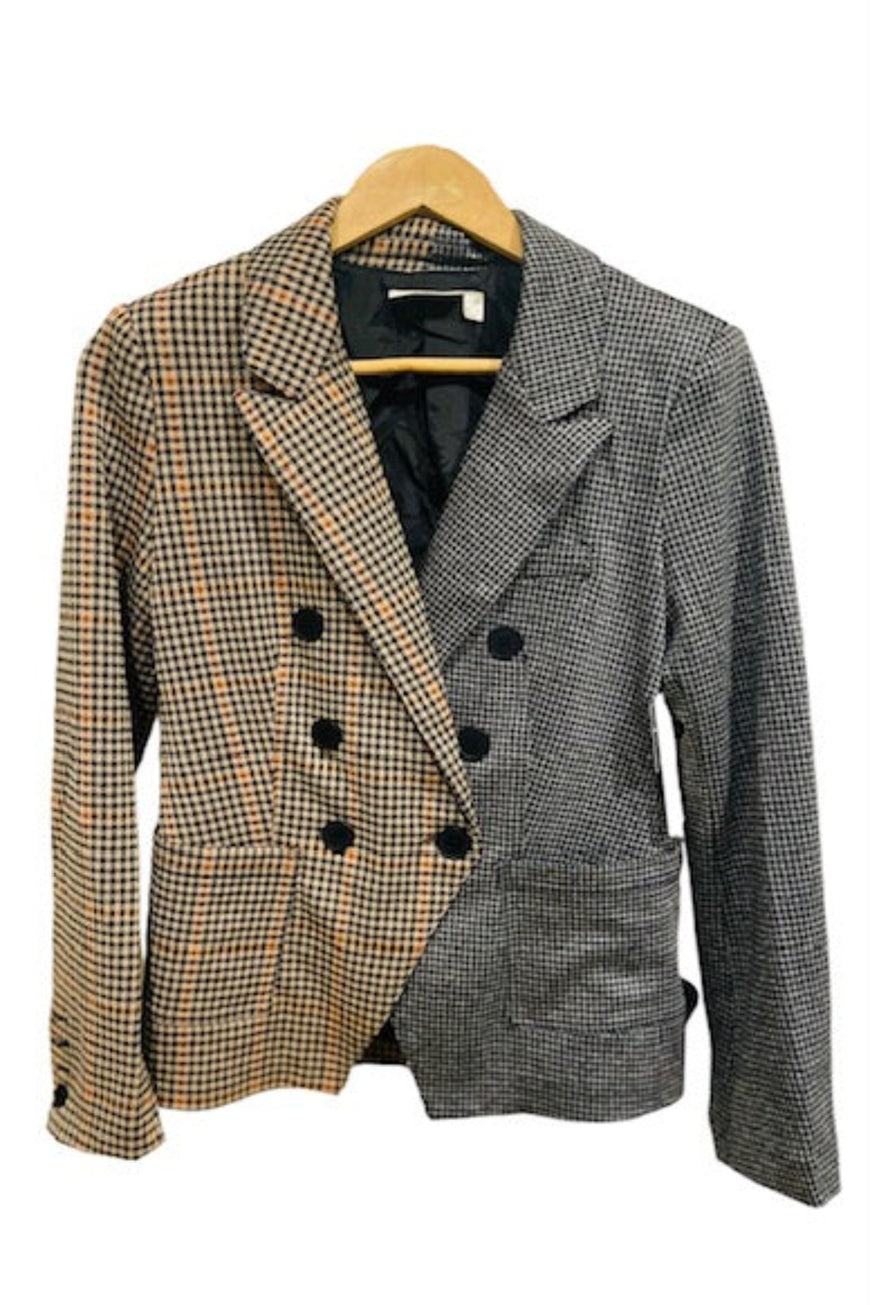RD Mixed Plaid Blazer