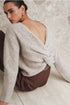 COMMENSE | Twisted Backless Wool Blend Sweater (XS)