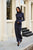 COMMENSE | Elegant Ruffle Split Jersey Long Dress (M)