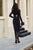  Elegant Ruffle Split Jersey Long Dress (M)
